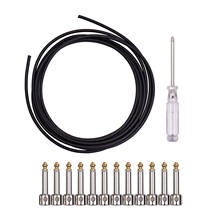 Professional Solderless Patch Cable Kit DIY Guitar Pedal Board Cable Cord Wire Custom Length Including 10 Solder Free Plugs 2024 - compre barato