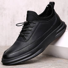 Fashion Sneakers Genuine Leather Casual Shoes Men Breathable Classic Black White Male Shoes Leather Shoes Spring Summer Sneakers 2024 - buy cheap