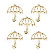 5 Pçs/set Guarda-chuva de Ouro Resina Quadro Aberto Bezels Setting Pingente Em Branco Fazer Jóias Ferramenta Acessórios 2024 - compre barato