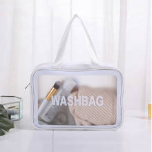 Waterproof Transparent Cosmetic Bag Women Toiletry Storage Tools Swimming Travel Beach Quartet Round Zip Lock Handbags Organizer 2024 - buy cheap