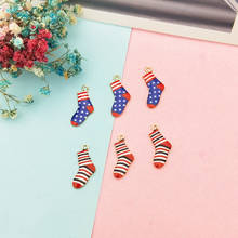 10pcs Christmas socks alloy Charms Pendants for Decoration Bracelets Necklace Earring KeyChain Jewelry Making 2024 - buy cheap