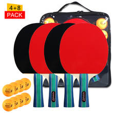 Table Tennis Ball and Bat Set  Quality Ping Pong Paddles Table Tennis Rackets with 8pcs Three star Balls Ping Pong Bats 2022 - buy cheap