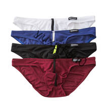 4PCS/Set Sexy Men Underwear Breathable Low Waist Underpants Penis Pouch Male Gay Homme Panties Bulge Mens Briefs Soft Lingerie 2024 - buy cheap