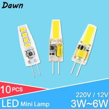 GreenEye  LED G9 G4 Lamp bulb AC/DC 12V 220V 3W 6W 10W COB SMD LED G4 G9 Dimmable Lamp replace Halogen Spotlight Chandelier 2022 - buy cheap