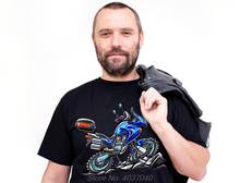 Motorrad T-Shirt Mit HON. Motorcycle TRANSALP  New Summer T Shirts Men 100% Cotton Cool Tees harajuku 2024 - compre barato