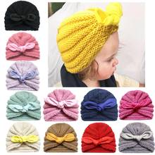 Knitted Winter Baby Hat for Girls Candy Color Bonnet Enfant Baby Beanie Turban Hats Newborn Baby Cap for Boys Accessories 2024 - buy cheap