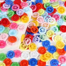100 шт 14x2 мм прозрачные цветные лепестки смолы круглые кнопки для DIY ручной работы украшения одежды пуговицы Швейные аксессуары 2024 - купить недорого