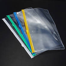 1PC A6 Waterproof Transparent PVC Zipper Bag File Folder Document Filing Bag Stationery Bag Store School Office Supplies 2024 - buy cheap