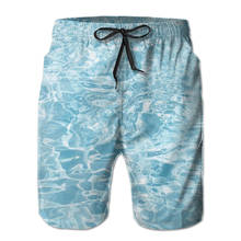 Azul piscina água secagem rápida calções de natação para homem banho homem maiô troncos verão praia wear 2024 - compre barato
