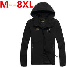 Большие размеры 9XL 8XL 7XL 6XL 5XL 4XL мужские водонепроницаемые ветрозащитные куртки мужские демисезонные куртки Мужская брендовая одежда размера плюс 2024 - купить недорого