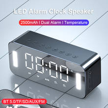LED Potable Bluetooth Speaker FM Radio Alarm Clock AUX TF Altavoces Blutooth Speakers Music Boombox Caixa De Som Portatil 2021 2024 - buy cheap