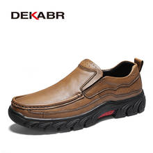 DEKABR-zapatos informales de piel auténtica para hombre, mocasines de marca de lujo, cómodos, suaves, Oxford, para conducir, talla grande 48 2024 - compra barato