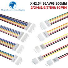 10Sets JST XH2.54 XH 2.54mm Wire Cable Connector 2/3/4/5/6/7/8/9/10 Pin Pitch Male Female Plug Socket 20cm Wire Length 26AWG 2024 - купить недорого