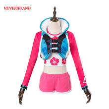 VEVEFHUANG Kосплей Game OW D/Va Hana Song Cosplay Costume Wave Breaking Blue Skin Outfit Adult Women Girls Halloween Carnival 2024 - buy cheap