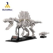 BuildMOC динозавр Юрского периода набор Fossil Скелет фильм животные Коллекция Модель Строительные блоки Юрского периода Кирпичи игрушки для мальчиков подарок 2024 - купить недорого