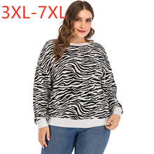 2021 primavera outono camisetas tamanhos grandes para mulheres pulôver manga longa solta casual leopardo o-pescoço 3xl 4xl 5xl 6xl 7xl 2024 - compre barato