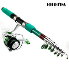 1.8- 3.6m Short Fishing Rod and Spinning Reel Combo Telescopic Spinning Fishing Pole Carp Fishing Reel Set Kit 2024 - buy cheap