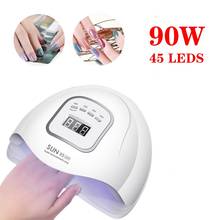 SUNX5 MAX 90W UV LED Nail Lamp with 45 Leds For All Gels Polish Sun Light Lamp Manicure Nail Dryer Drying Smart LCD Display 2024 - buy cheap
