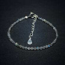 Lii Ji gema-Cuentas facetadas de labradorita auténtica, 2mm, pulsera de plata de ley 925, cierre ajustable, regalo para madre 2024 - compra barato