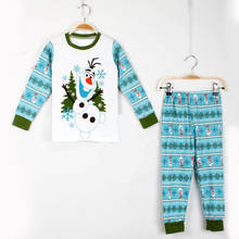 Tuonxye pijama infantil, de manga longa, para meninos, de algodão, para natal, dança, homem neve 2024 - compre barato