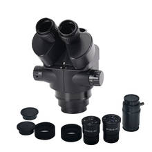 Black 7X-45X Simul-Focal Trinocular Microscope Zoom Stereo Microscope Head + WF10X/20 Eyepiece for Lab 2024 - buy cheap