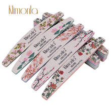 5Pcs Design Printing Flower Nail File 80/100/150/180/240 Grit Half Moon Buffing Nail Art Manicure Beauty Files Tool Supplier 2024 - buy cheap