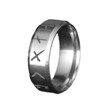 Stainless Steel Viking Rune Ring with Elder Futhark Runes Wedding Jewelry for man women Lover gift Dropshipping 2024 - buy cheap