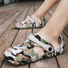 Fashion Summer Men's Slides Slippers Non-slip Camouflage Garden Slippers Men Hole Shoes Outdoor Camo Sandals Man zapatilla casa 2024 - buy cheap