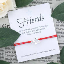 Amigos são como estrelas pulseira melhor amigo estrelas pulseira corda vermelha pulseiras estrelas jóias mulheres presentes da amizade 2024 - compre barato