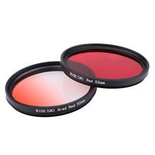 Camera Filter 49mm Full Red Gradual Red Lens Filter for Nikon D3100 D3200 D5100 SLR Camera Lens 2024 - buy cheap