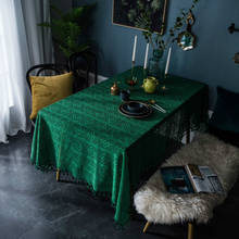 Mantel de ganchillo hecho a mano de estilo europeo Retro, tejido para el hogar, arte hueco, cubierta de mesa de café, mantel, bufanda, Rosa/verde 2024 - compra barato