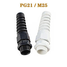 Glándula de cable PG21 M25, conducto de nailon, glándula de rosca 9-16, Cable de alivio de tensión en espiral flexible de plástico, conexión anti-flexión 2024 - compra barato