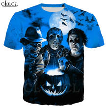 Halloween Murderers Horror T Shirts 3D Print Horror Movies Characters T Shirt Men Women Short Sleeve Sweatshirts Harajuku Tops 2024 - buy cheap