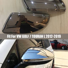 Cubierta de espejo retrovisor lateral, tapas de alerón para VW Golf MK7 MK7.5 GTI 7 Golf 7 R Touran L Golf7 G Plata Mate, 2 piezas 2012 2013 2019 2024 - compra barato