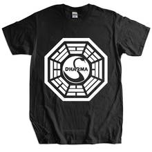 mens brand tshirt male gift tops LOST DHARMA INITIATIVE HANSO FOUNDATION SWAN STATION T SHIRT top gift Male Short Sleeve T-SHIRT 2024 - buy cheap