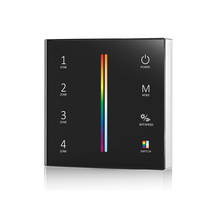Led RGBCCT Strip Controller Wall Touch Panel 2.4G RF Wireless Remote AAA*2 Battery Power 4 Zones Control With 5 Channel Receiver 2024 - buy cheap
