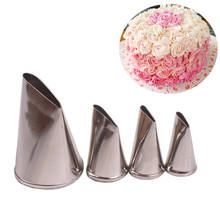 4pcs Rose Flower Icing Piping Nozzles For Decorating Cakes Cream Fondant Cupcake Pastry Nozzles Stainless Steel Cake Decorating 2024 - buy cheap