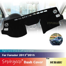 Capa protetora para painel de subaru forester 2013-2018, capa antiderrapante e protetora, acessórios para carro, tapete guarda-sol, 2014, 2015, 2016, 2017 2024 - compre barato