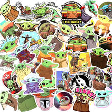 50pcs Baby Yoda Star Wars 9 Series Sticker Car Cup Refrigerator Furniture Luggage Trolley Case Computer PVC Children's Toys 2024 - buy cheap