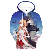 Sudaderas con capucha 3D para niños y niñas, ropa Harajuku de ocio, jerséis de Hip Hop de gran tamaño para otoño e invierno, gran oferta, Sword Art Online 2024 - compra barato