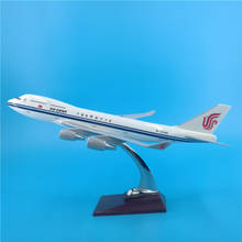Avião de brinquedo 747 b747 air, aeronave de brinquedo com liga de plástico fundido, presente para crianças 2024 - compre barato