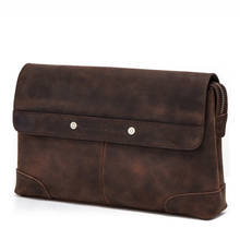 MC1009 Crazy Horse Vintage Men's Clutch Cosmetic Bags Genuine Leather Hand Male Zipper Holder Phone Bag Bussiness Gifts 2024 - buy cheap