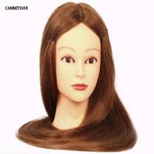 CAMMITEVER 20" Mannequin Head With Blonde Hair Styling Wig Hairdressers Training With Holder 2024 - buy cheap
