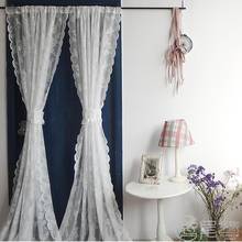 Cortina de renda voile com tecido transparente, cortina com janela de fundo pronto para decoração da casa sala de estar quarto, 1 par 2024 - compre barato