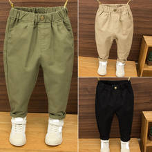 Boys Pants Spring Autumn Kids Harem Pants Toddler Clothing Children Trousers for baby Boy Harem Pants solid button black fashion 2024 - buy cheap