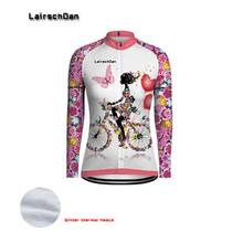 SPTGRVO-ropa de ciclismo Lairschdan para mujer, Conjunto de Jersey de manga larga de lana térmica, traje de bicicleta de montaña, color rosa, invierno, 2019 2024 - compra barato