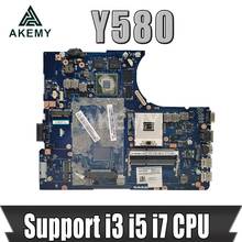 QIWY4 LA-8002P для lenovo Y580 Материнская плата ноутбука Y580 Материнская плата ноутбука GTX660M 2 ГБ HM76 Поддержка i3 i5 i7 CPU 2024 - купить недорого