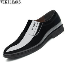 Black Men Dress Shoes Patent Leather Designer Mens Loafers Shoes Luxury Brown Party Shoes for Men 2022 Zapatillas De Hombre 2024 - buy cheap