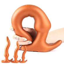 Plugue anal macio de silicone, brinquedo sexual grande para homens e mulheres, massagem da próstata, masturbação vaginal 2024 - compre barato