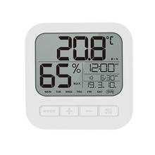 Reloj Digital para el hogar y la Oficina, termómetro para habitación de bebé, higrómetro, medidor de humedad y temperatura interior, Monitor de escritorio, despertador de pared 2024 - compra barato